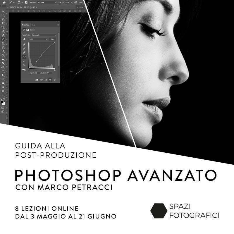 Guida alla post 2021 | Post Ps avanzato grafica | Spazi Fotografici Photoshop Avanzato - corso post produzione | Spazi Fotografici